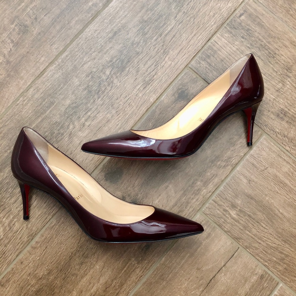 Christian Louboutin Burgundy Decollete 554 70mm